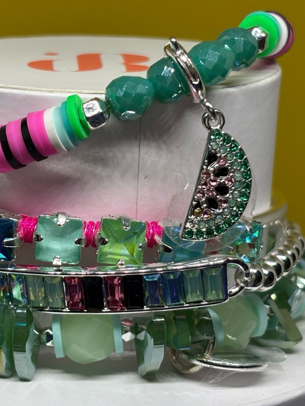 Bomb Party "You Are One In A Melon" 4 Bracelet Stacks Set RBP6042 MSRP $160